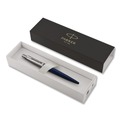 Pens | Parker 1953186 1 mm Medium Jotter Retractable Ballpoint Pen - Blue Ink, Royal Blue/Chrome Barrel image number 1