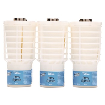 ODOR CONTROL | Rubbermaid Commercial FG402112 TCell 48 mL Microtrans Odor Neutralizer Refill - Blue Splash (6/Carton)