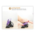Staple Punches | PaperPro 2105 12-Sheet Capacity EZ Squeeze 3-Hole Punch - Purple/Black image number 6