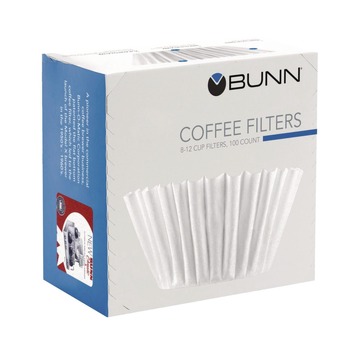  | BUNN 20104.0001 8 to 12 Cup Size Flat Bottom Coffee Filters (100/Pack)