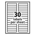 Labels | PRES-a-ply 30632 0.66 in. x 3.44 in. Labels - White (30/Sheet, 50 Sheets/Box) image number 2