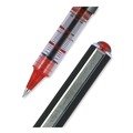 Pens | uni-ball 60117 VISION Extra-Fine 0.5 mm Stick Roller Ball Pen - Red Ink Gray/Red Barrel (1-Dozen) image number 4