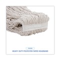Just Launched | Boardwalk BWK432C 32 oz. Pro Loop Web/Tailband Premium Standard Mop Head - White (12/Carton) image number 5