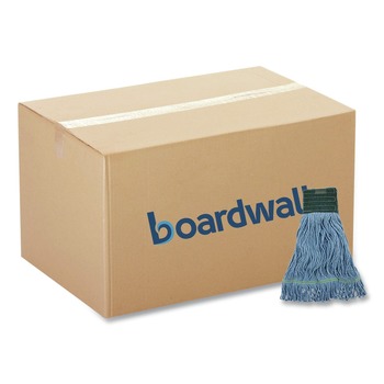 Boardwalk BWK402BL Cotton/Rayon Fiber Premium Standard Mop Head - Medium, Blue (12/Carton)