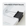 Binding Spines & Combs | Universal UNV10220VP Binder Clips in Zip-Seal Bag - Large, Black/Silver (36/Pack) image number 4