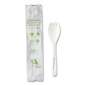 Cutlery | World Centric RK-PS-I TPLA Compostable Plastic Cutlery Spork - White (750/Carton) image number 0