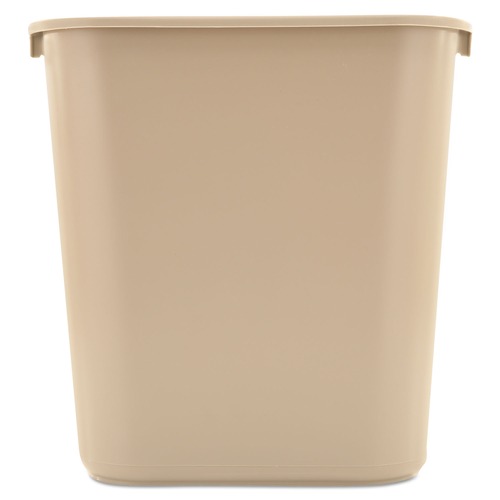 Just Launched | Rubbermaid Commercial FG295600BEIG 7-Gallon Rectangular Deskside Wastebasket - Beige image number 0