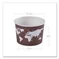  | Eco-Products EP-BSC8-WA 8 oz 3.04 in. Diameter x 2.3 in. h World Art Renewable and Compostable Paper Food Container - Brown (1000/Carton) image number 2