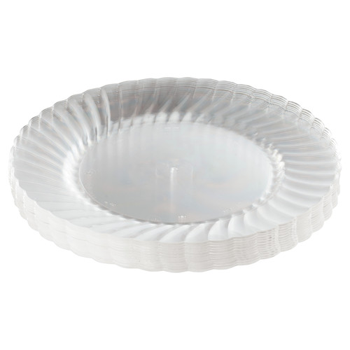 Just Launched | WNA RSCW91512 9 in. Diameter Classicware Plastic Plates - Clear (12/Pack, 15 Packs/Carton) image number 0