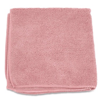FACILITY MAINTENANCE SUPPLIES | Boardwalk BWK12PINCLOTH 12 in. x 12 in. Microfiber Cloths - Pink (12/Pack)