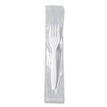 Cutlery | SOLO MOW1-0007 Individually Wrapped Regal Mediumweight Plastic Cutlery Fork - White (1000/Carton) image number 0