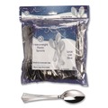 Cutlery | WNA WNA REF320SP 6.25 in. Reflections Heavyweight Plastic Utensils Spoon - Silver (320/Carton) image number 2