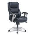 Office Chairs | SertaPedic 49416BLK 19.5 in. to 22.5 in. Seat Height Supports Up to 400 lbs. Emerson Big and Tall Task Chair - Black Seat/Back, Silver Base image number 0