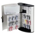 Office & Office Supplies | Durable 196823 54-Key 11.75 x 4.63 x 15.75 Brushed Aluminum Key Box Plus - Silver image number 2