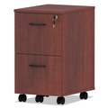 Office Carts & Stands | Alera ALEVA582816MC 15.38 in. x 20 in. x 26.63 in. Valencia Series 2-Drawer Mobile Pedestal - Medium Cherry image number 2