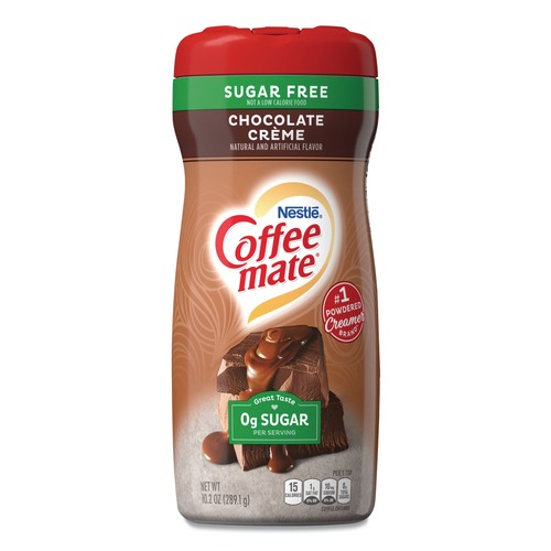 Condiments | Coffee-Mate 12175855 10.2 oz Canister Powdered Creamer - Sugar Free Chocolate Cream image number 0