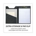 Back to School Sale | Samsill 71410 Value Inside Front Pocket Brass Clip Heavyweight Sealed Vinyl Padfolio - Black image number 3