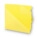 File Folders | Smead 61966 8.5 x 11 Two-Pocket Style End Tab Poly Out Guides - Yellow (50/Box) image number 1