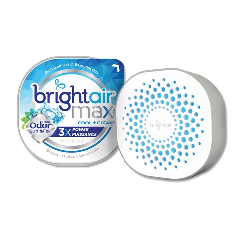Odor Control | BRIGHT Air 900437EA 8 oz. Jar Max Odor Eliminator Air Freshener - Cool and Clean image number 0