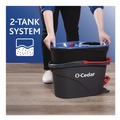 Mops | O-Cedar 168534EA 51 in. Adjustable Handle EZWring RinseClean Spin Mop System - Blue/White Microfiber Head, Red/Gray Handle image number 2
