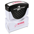 Stamps & Stamp Supplies | ACCUSTAMP2 035587 1.63 in. x 0.5 in. REVISED Pre-Inked Shutter Stamp - Red image number 0