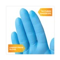 Cleaning Gloves | Ansell 54188 4 mil Thick 9.5 in. Long Powder-Free G10 Comfort Plus Blue Nitrile Gloves - Large, Light Blue (100/Box, 10 Boxes/Carton) image number 6