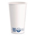 Cups and Lids | SOLO 316RC-PLANET Recycled Content PCF Paper Hot Cups ProPlanet Seal 16 oz White/Blue (1000/Carton) image number 1