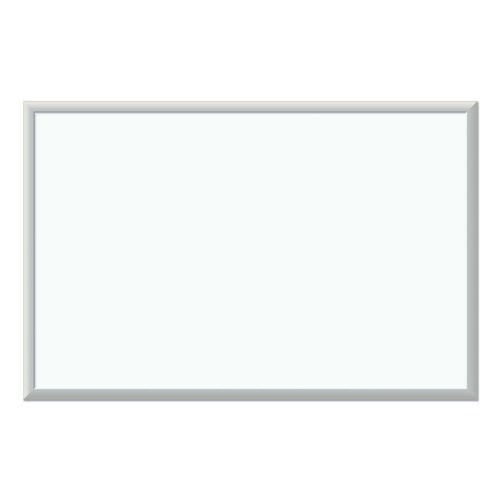White Boards | U Brands 031U00-01 35 x 23 Melamine Dry Erase Board - White Surface/Silver Frame image number 0