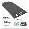 Office Chair Mats | Guardian EGDSF040804 48 in. x 96 in. EcoGuard Diamond Single Fan Floor Mat - Charcoal image number 7