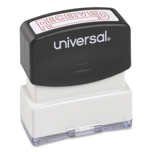 Just Launched | Universal UNV10067 Pre-Inked Received Message Stamp - Red Ink image number 0