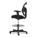 Office Chairs | HON HVL539.MM10 Prominent High-Back Task Stool Supports Up to 250 lbs. 21 in. to 28.1 in. Seat Height - Black image number 3