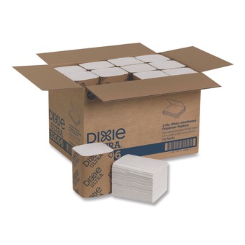 Georgia-Pacific 32006 6-1/2 in. x 9-7/8 in. 2-Ply Interfold Napkin Refills - White (6000/Carton)