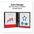 Back to School Sale | Universal UNV20761 Deluxe 1 in. Capacity Non-View D-Ring Binder with Label Holder - Black image number 6
