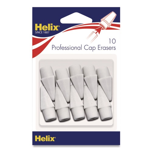 Erasers & Correction Supplies | Maped Helix 37360 Professional Hi-Polymer Oversized Pencil Cap Erasers For Pencil Marks - White (10/Pack) image number 0