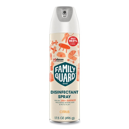 Cleaners & Chemicals | SC Johnson 327151 17.5 oz. Aerosol Spray Citrus Scent Disinfectant Spray (8/Carton) image number 0