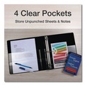 Binders | Cardinal 10341 4 in. Capacity 11 x 8.5 Premier Easy Open ClearVue Locking Slant-D Ring Binder - Black image number 4
