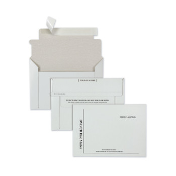 Quality Park QUAE7265 8.5 in. x 6 in. Square Flap Redi-Strip Closure Disk/CD Foam-Lined Mailers - White (25/Box)