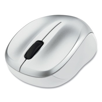 Verbatim 99777 2.4 GHz Frequency/32.8 ft Wireless Range Left/Right Hand Use Silent Wireless Blue LED Mouse - Silver