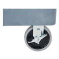 Cleaning Carts | Rubbermaid Commercial 2192463 BRUTE Heavy-Duty Ergo Handle Utility Cart Plastic 2 Shelves 750 lb Capacity 26-in x 55-in x 33.25-in Gray image number 7