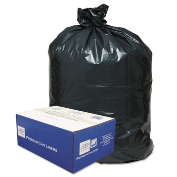 Classic 1506843 30 Gallon 0.71 mil 30 in. x 36 in. Linear Low-Density Can Liners - Black (250/Carton)