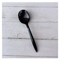 Cutlery | Boardwalk BWKSOUPBLMW Mediumweight Polypropylene Plastic Soup Spoon Cutlery - Black (1000/Carton) image number 2