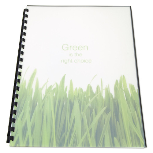 Sheet Protectors | GBC 25817 11 in. x 8.5 in. Unpunched 100 Percent Recycled Poly Binding Cover - Frost (25/Pack) image number 0