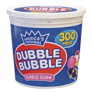 FOOD AND SNACKS | Dubble Bubble CVT16403 Bubble Gum, Original Pink, 300/tub