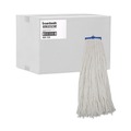 Mops | Boardwalk BWK732R 32 oz. Economical Lie-Flat Rayon Fiber Mop Head - White (12/Carton) image number 2