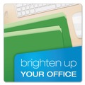 File Folders | Pendaflex 152 BGR Straight Tabs Letter Size Colored File Folders - Green/Light Green (100/Box) image number 6