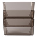 Wall Files | Deflecto 73502RT DocuPocket 3 Sections 3-Pocket 13 in. x 7 in. x 20 in. File Partition Set - Letter Size, Smoke (3/Set) image number 4