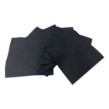 PAPER TOWELS AND NAPKINS | GEN 1401 1-Ply 9 in. x 4.5 in. Cocktail Napkins - Black (4000/Carton)