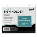 Office Presentation Supplies | NuDell 38008Z 11 in. x 8.5 in. Quick-Change Insert System Plastic Horizontal-Orientation Wall Sign Holder with Mounting Screws - Clear image number 0