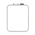 White Boards | MasterVision CLK030203 11 in. x 14 in. Magnetic Dry Erase Board - White Surface/Plastic Frame image number 0