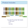 Sheet Protectors | C-Line 58312 1.5 in. Expansion 13-Sections 1/6-Cut Tabs Letter Size Cord/Hook Closure Plaid Design Expanding Files - Gray Plaid image number 3